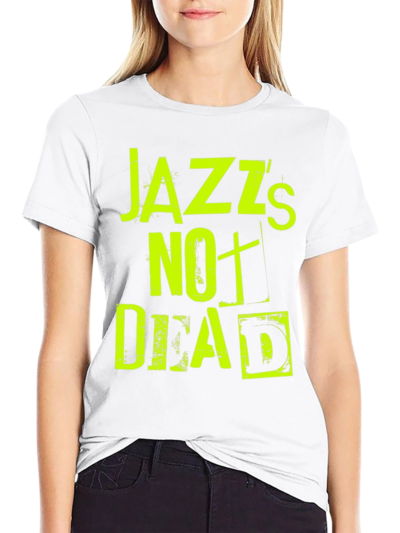 Jazzs Not Dead Graphic Tee - Black Cotton T-Shirt