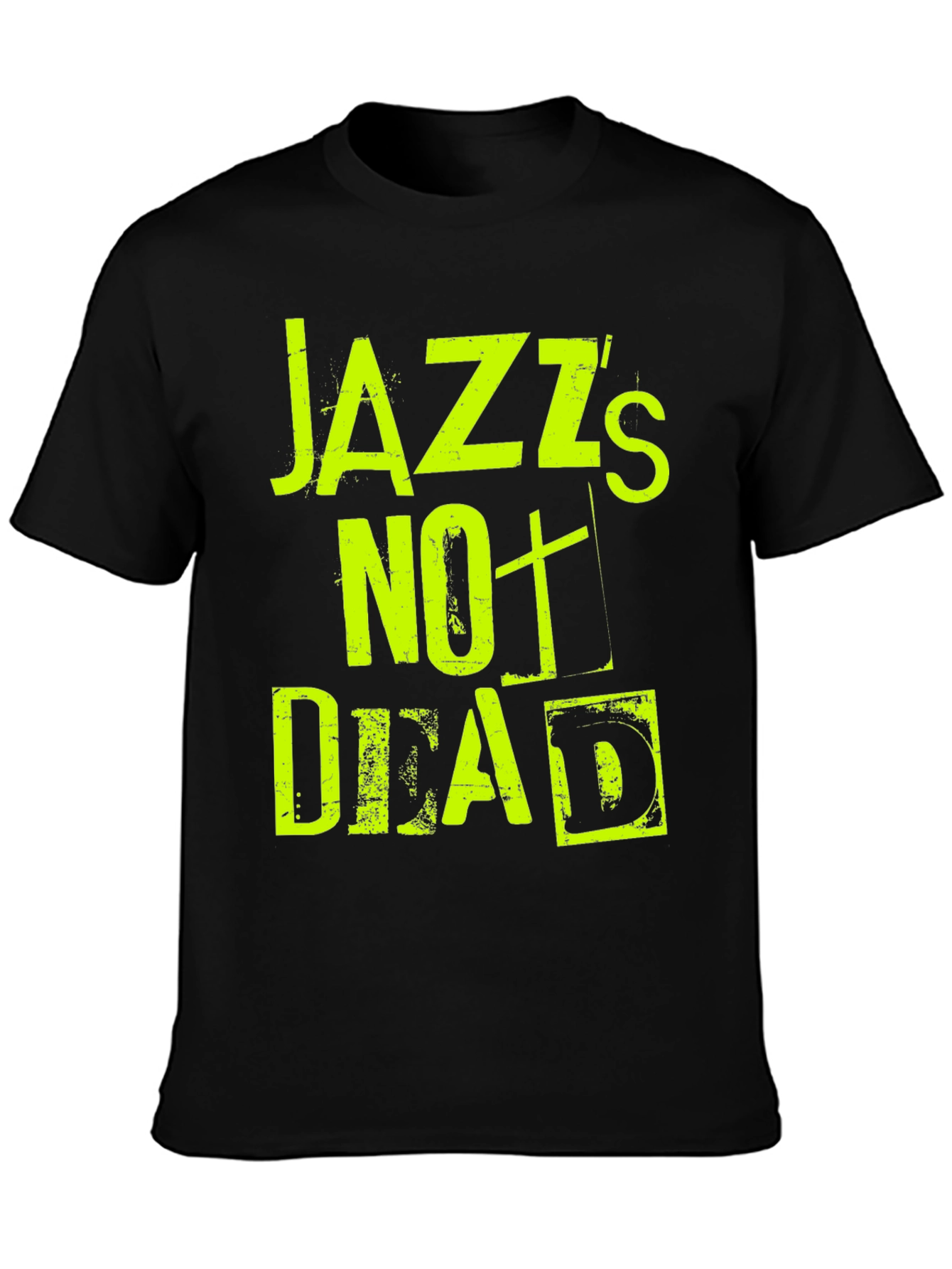 Jazzs Not Dead Graphic Tee - Black Cotton T-Shirt