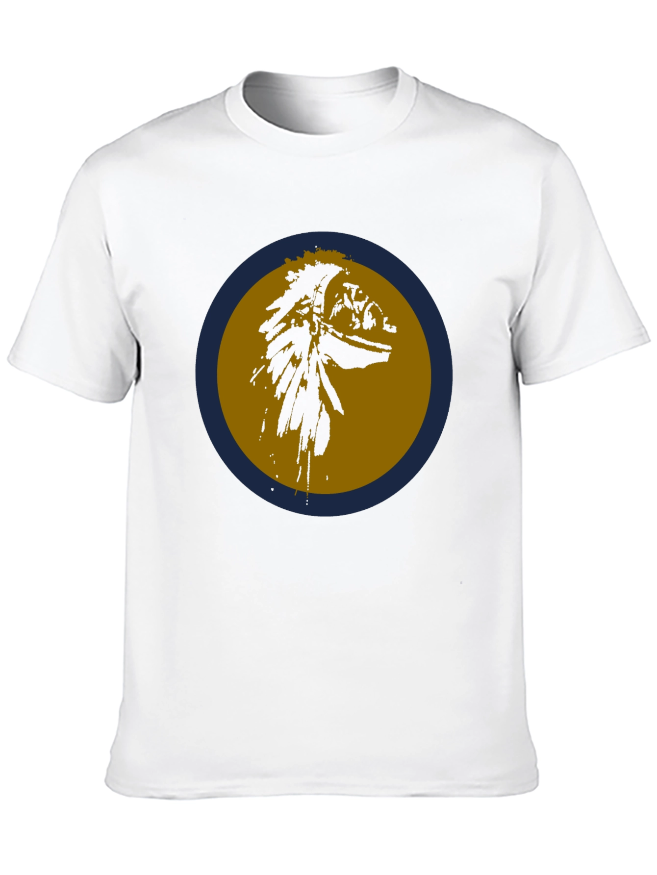 Native American Headdress Graphic Tee - Black