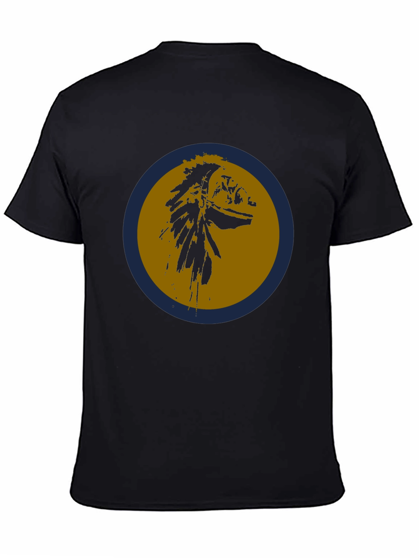 Native American Headdress Graphic Tee - Black