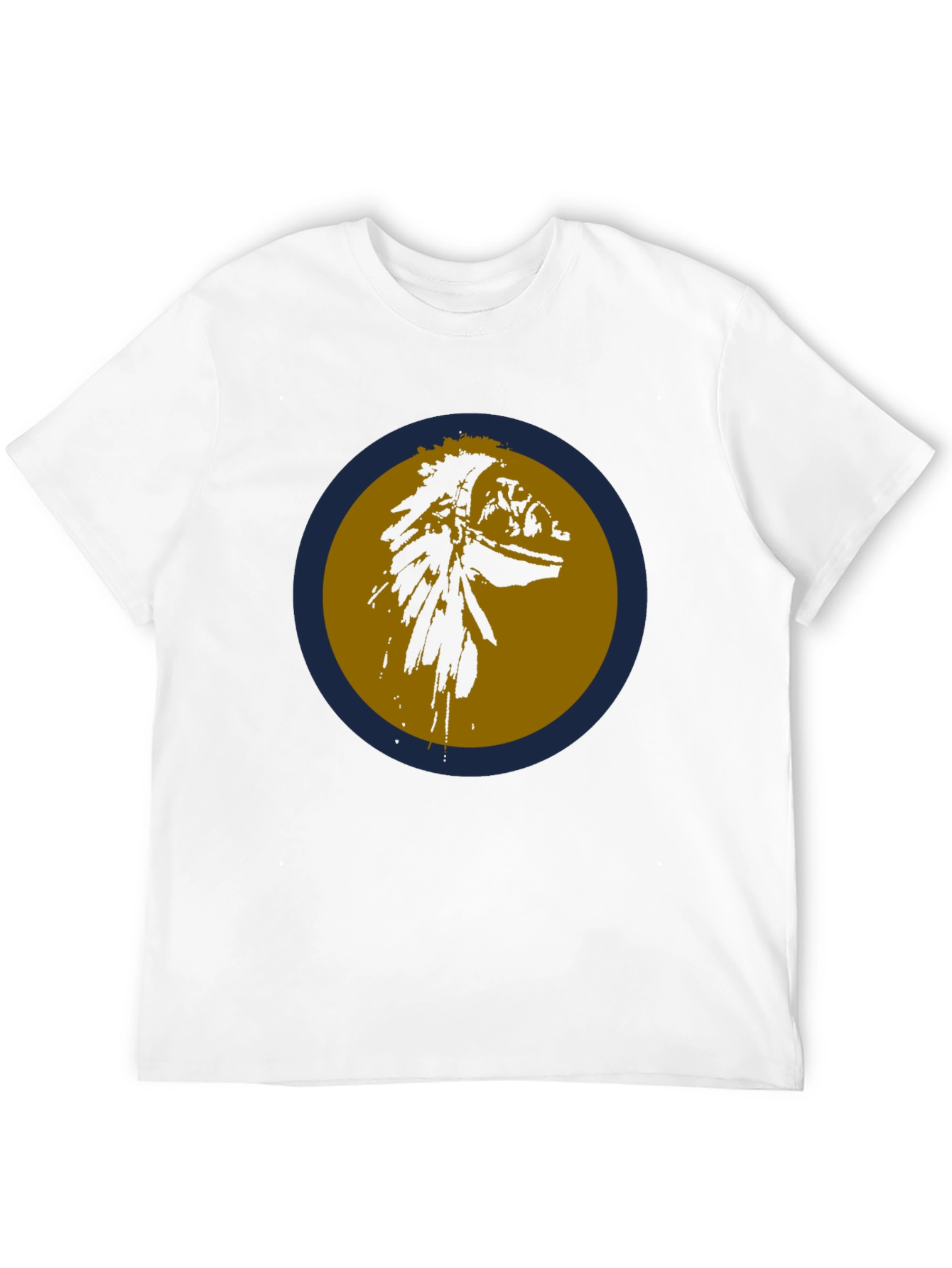 Native American Headdress Graphic Tee - Black