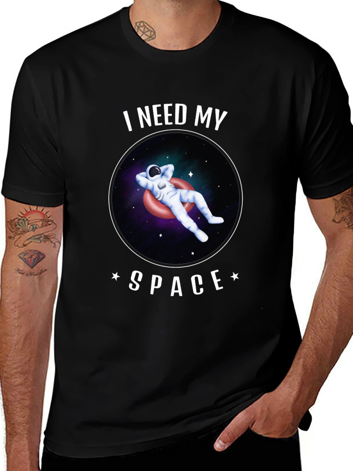 I Need My Space Astronaut Graphic T-Shirt