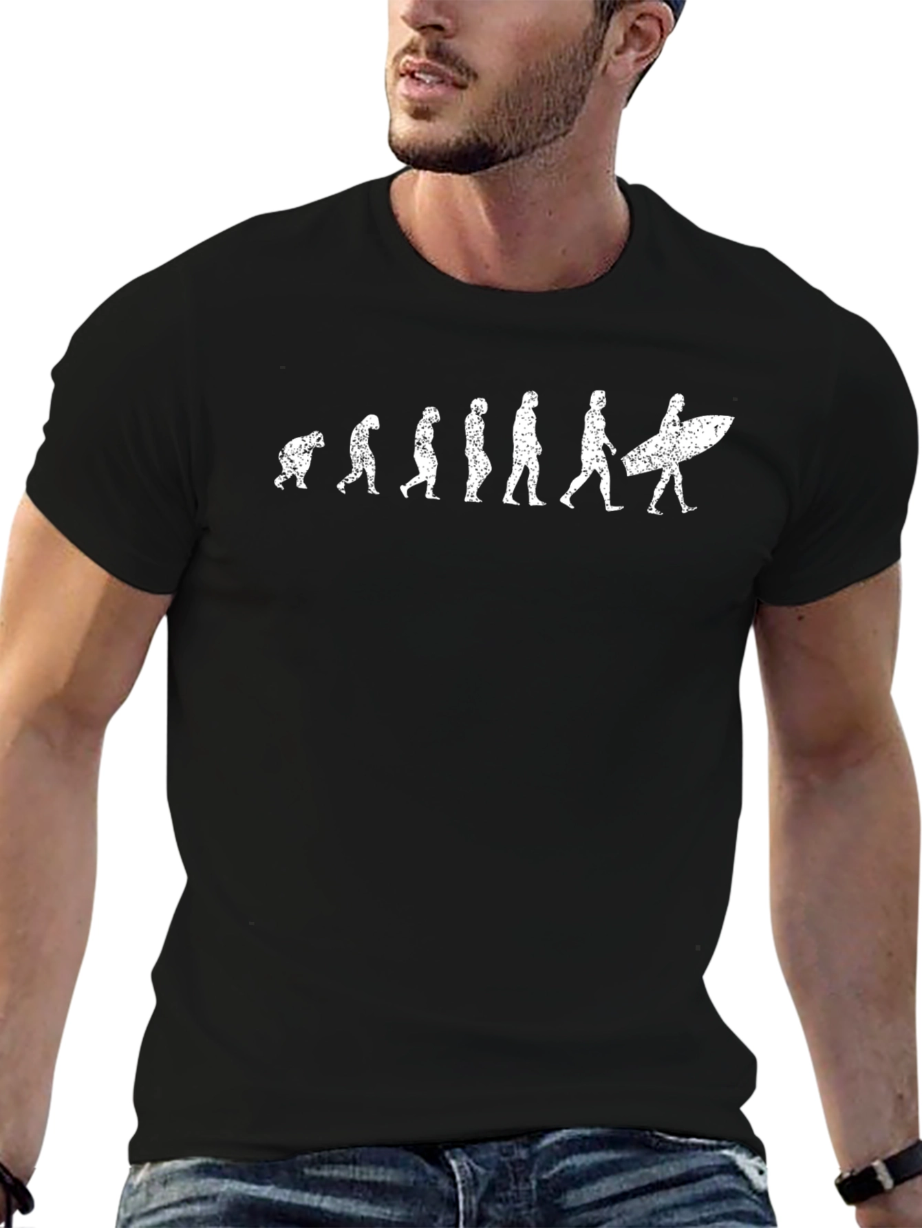 Surfer Evolution Graphic T-Shirt - Black