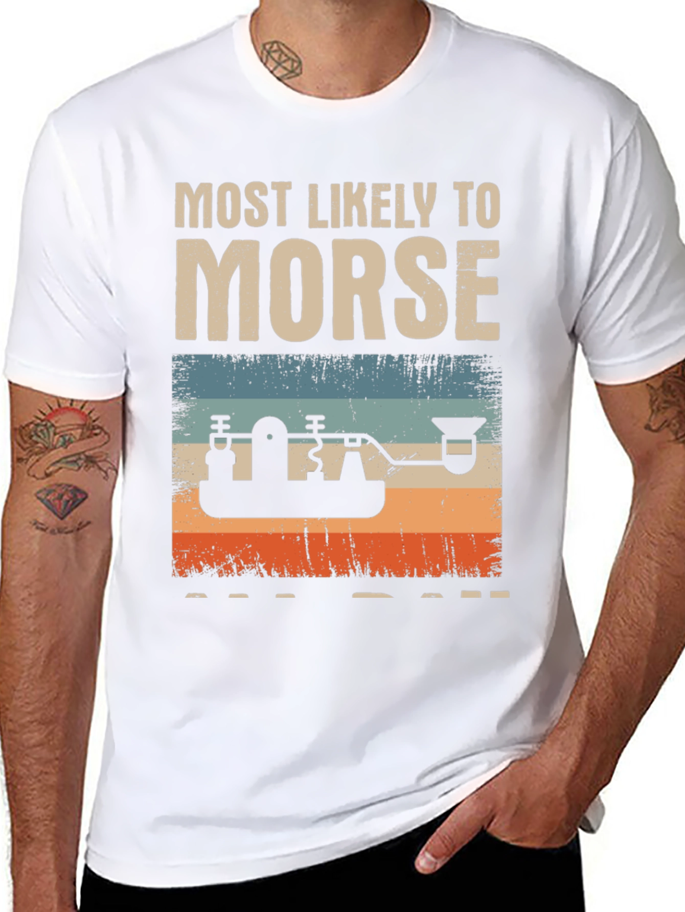 Most Likely to Morse T-Shirt - Retro Style