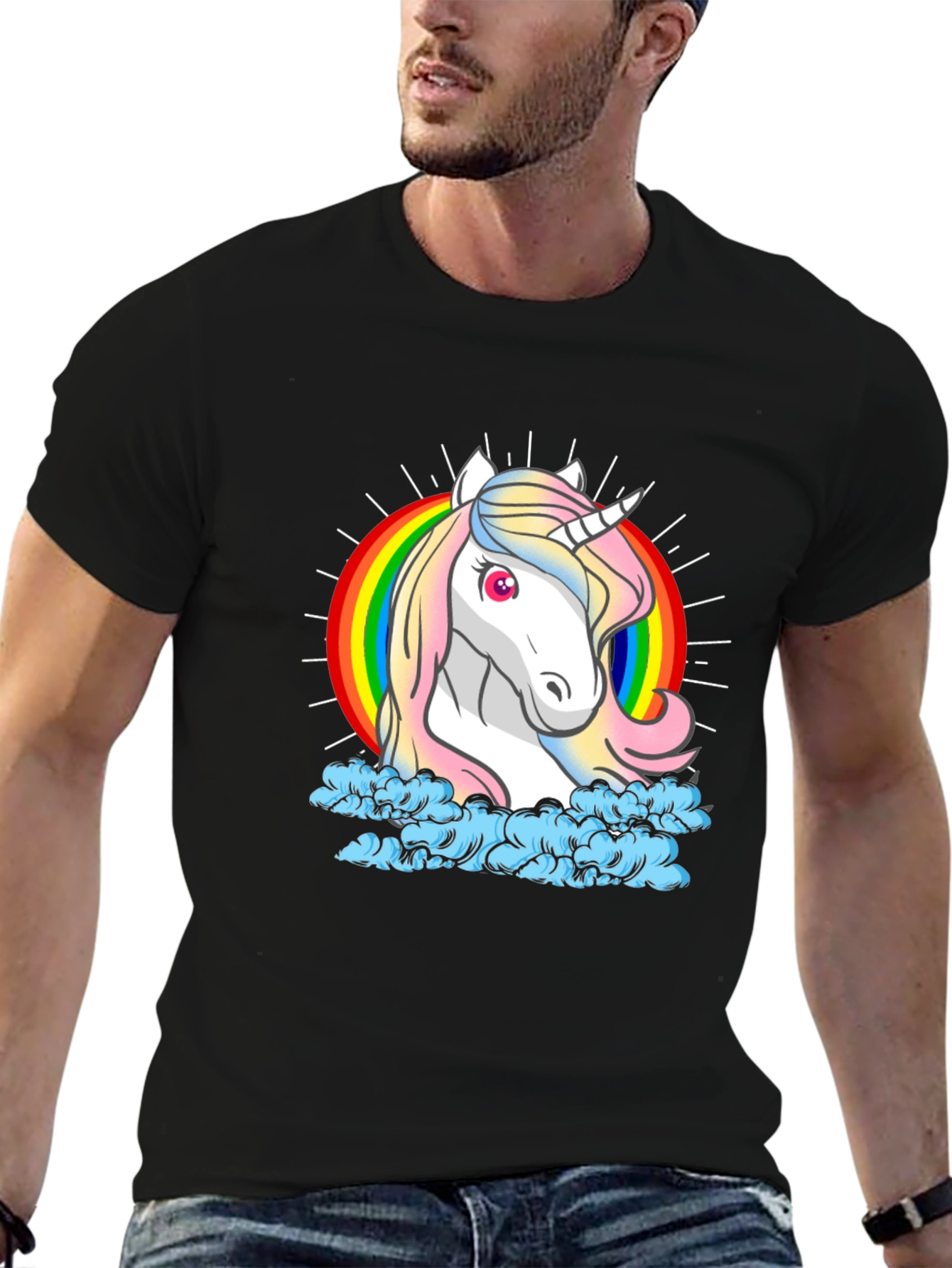 Unicorn Rainbow Graphic T-Shirt