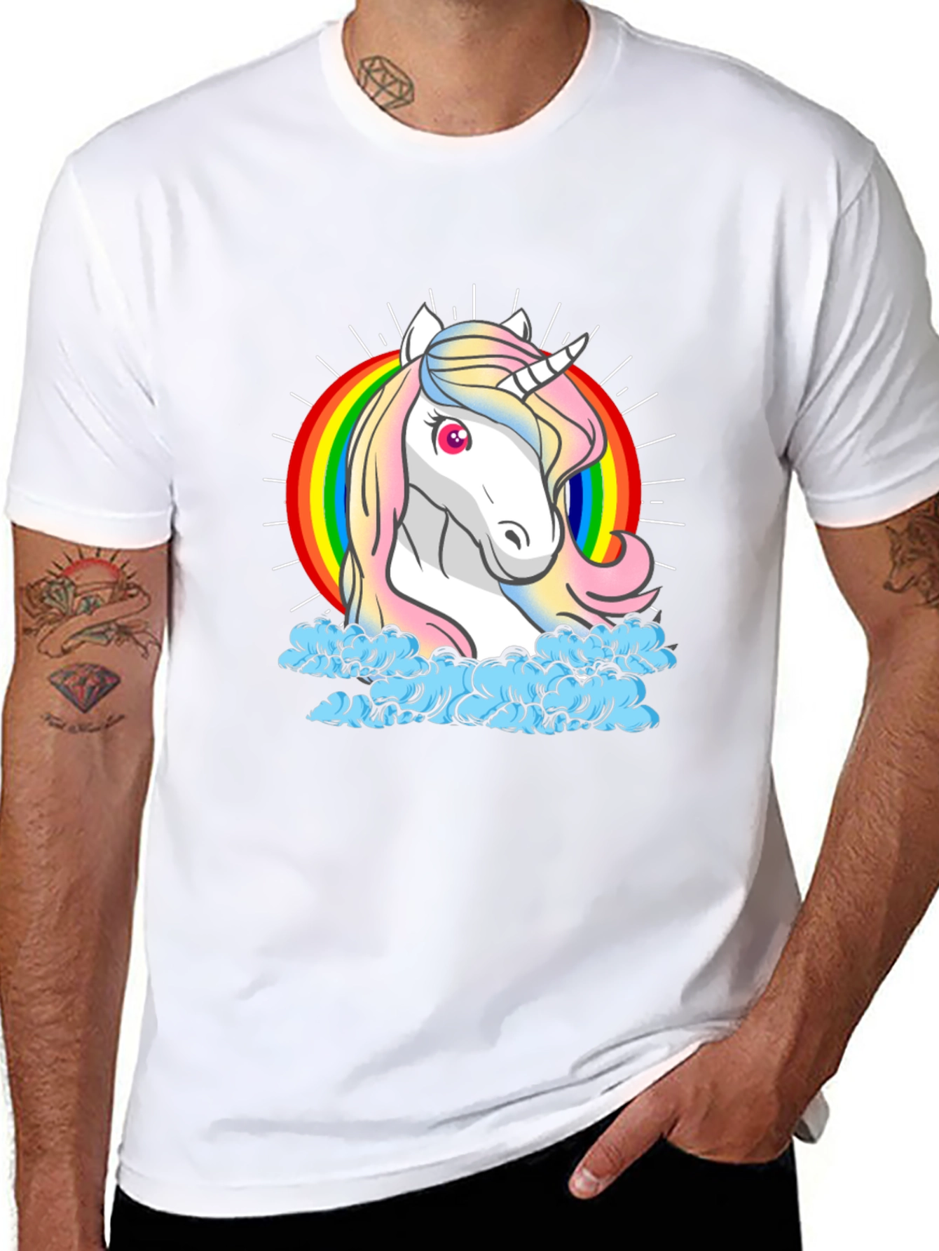 Unicorn Rainbow Graphic T-Shirt