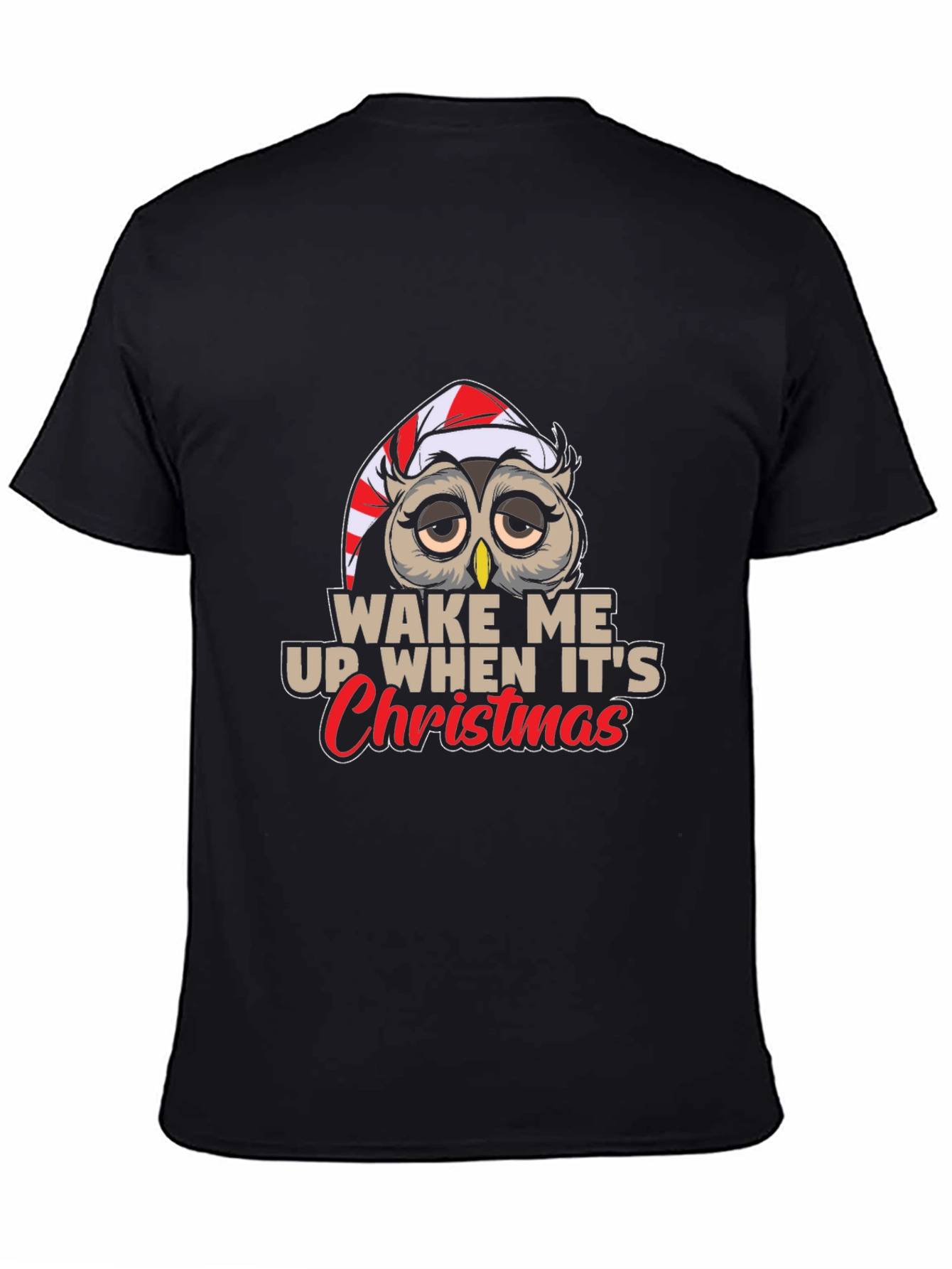 Wake Me Up When Its Christmas Owl T-Shirt
