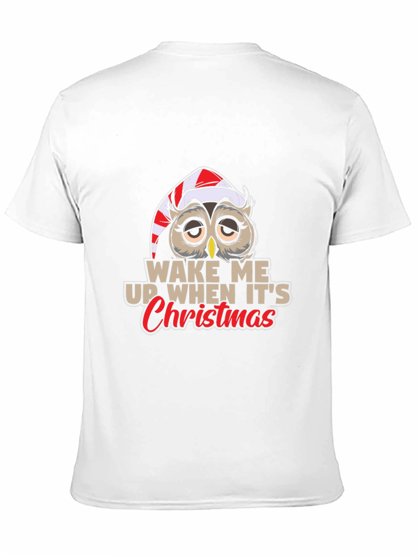 Wake Me Up When Its Christmas Owl T-Shirt