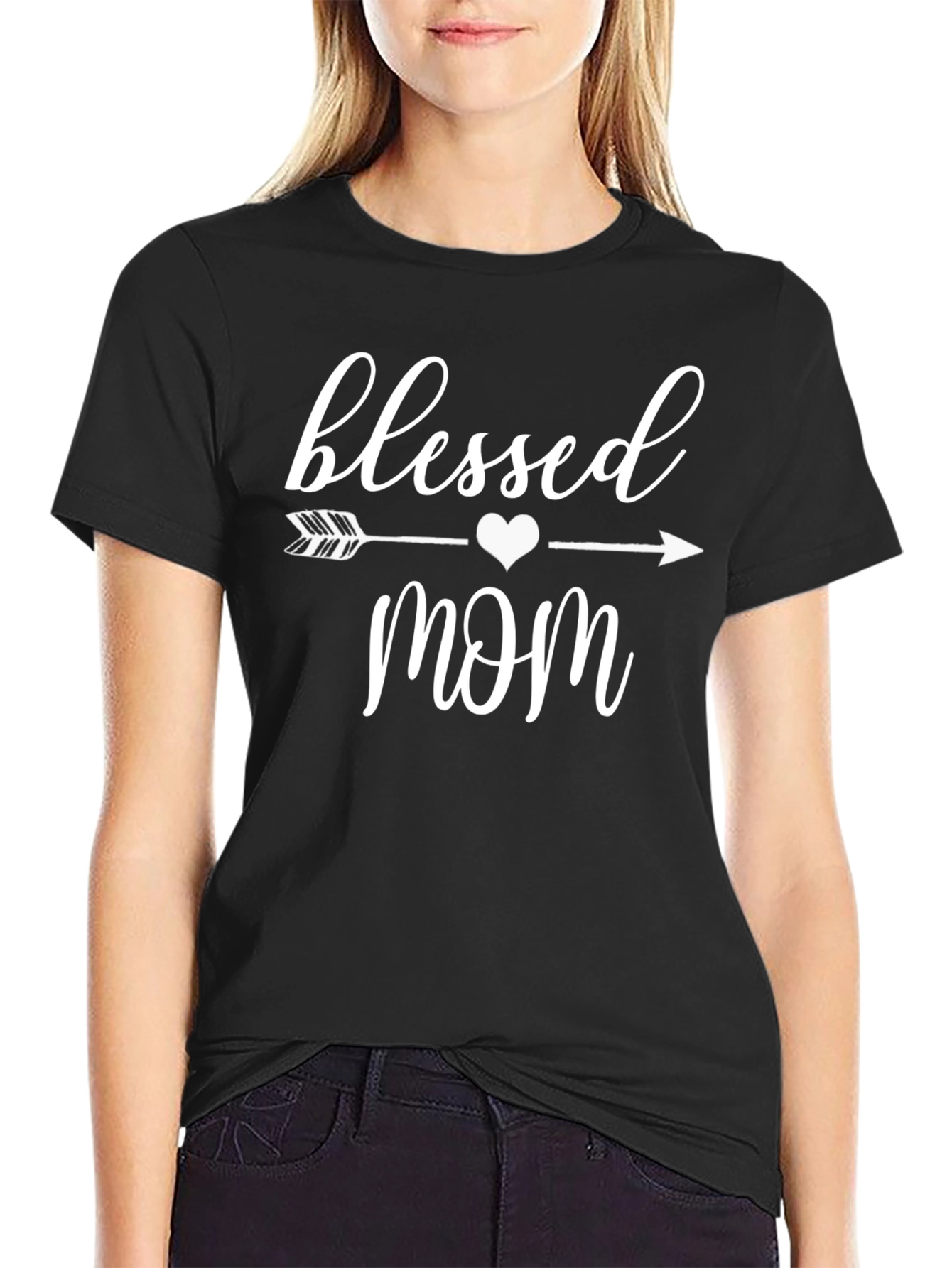Blessed Mom Arrow Graphic T-Shirt