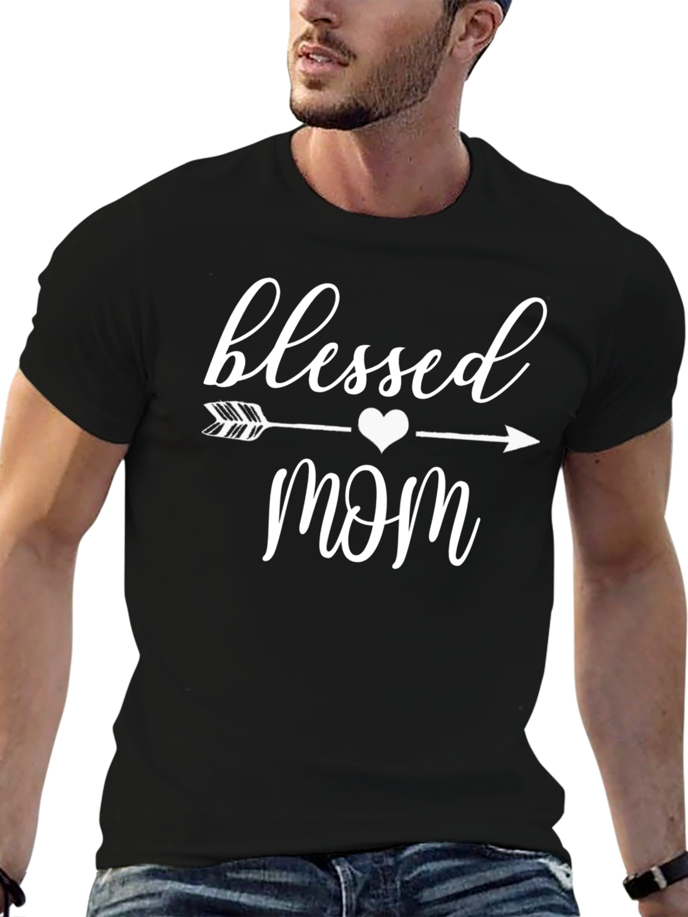 Blessed Mom Arrow Graphic T-Shirt