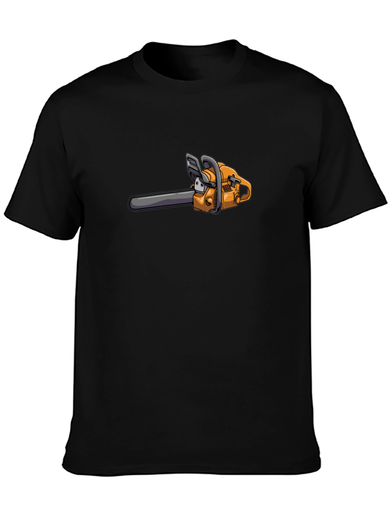 Cartoon Chainsaw Graphic T-Shirt