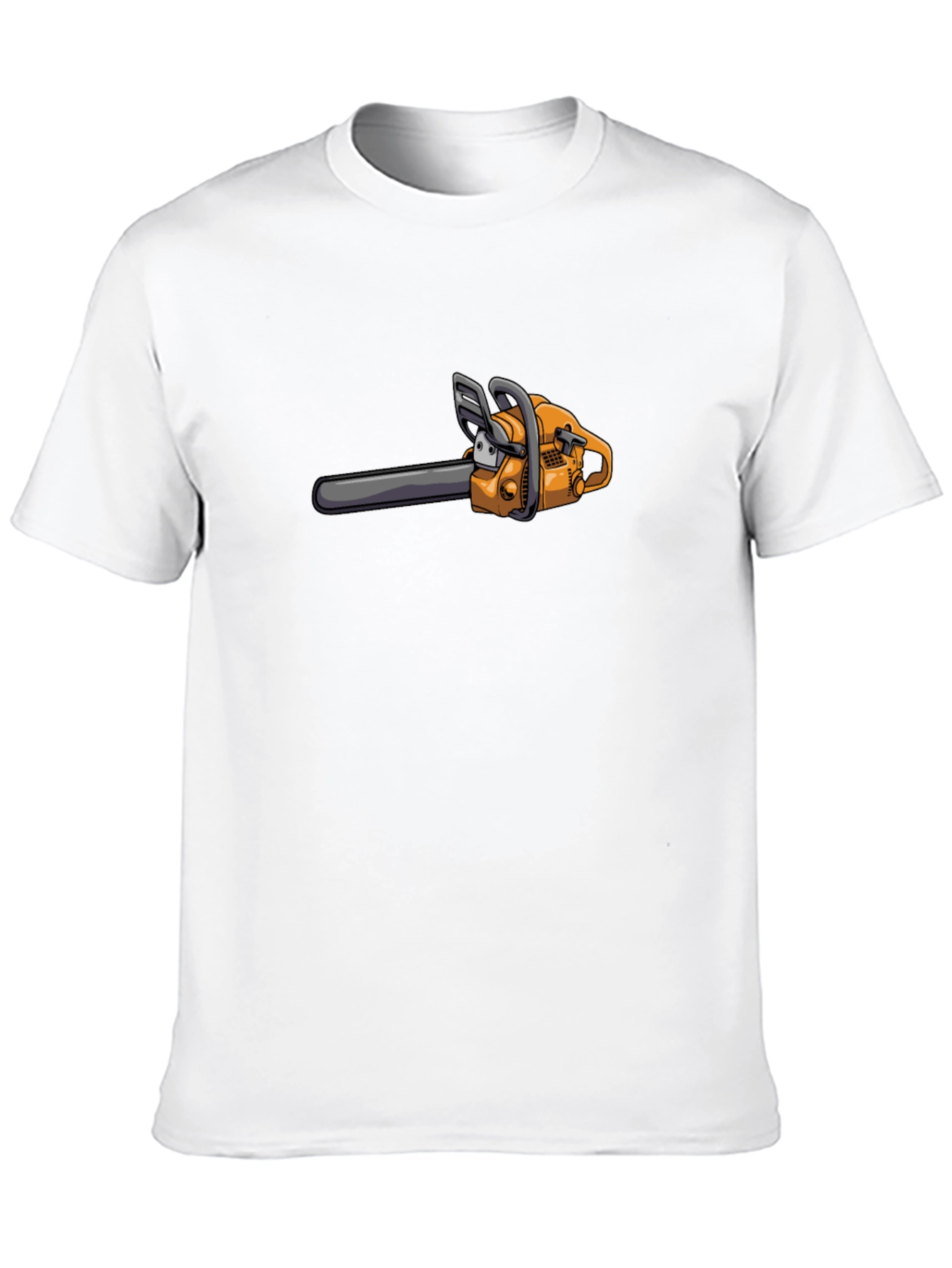 Cartoon Chainsaw Graphic T-Shirt