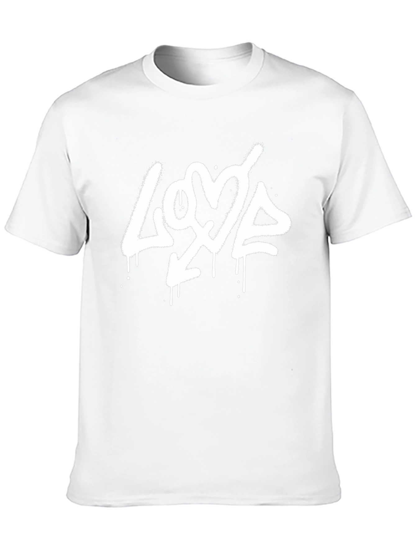 Love Graffiti Style Black T-Shirt