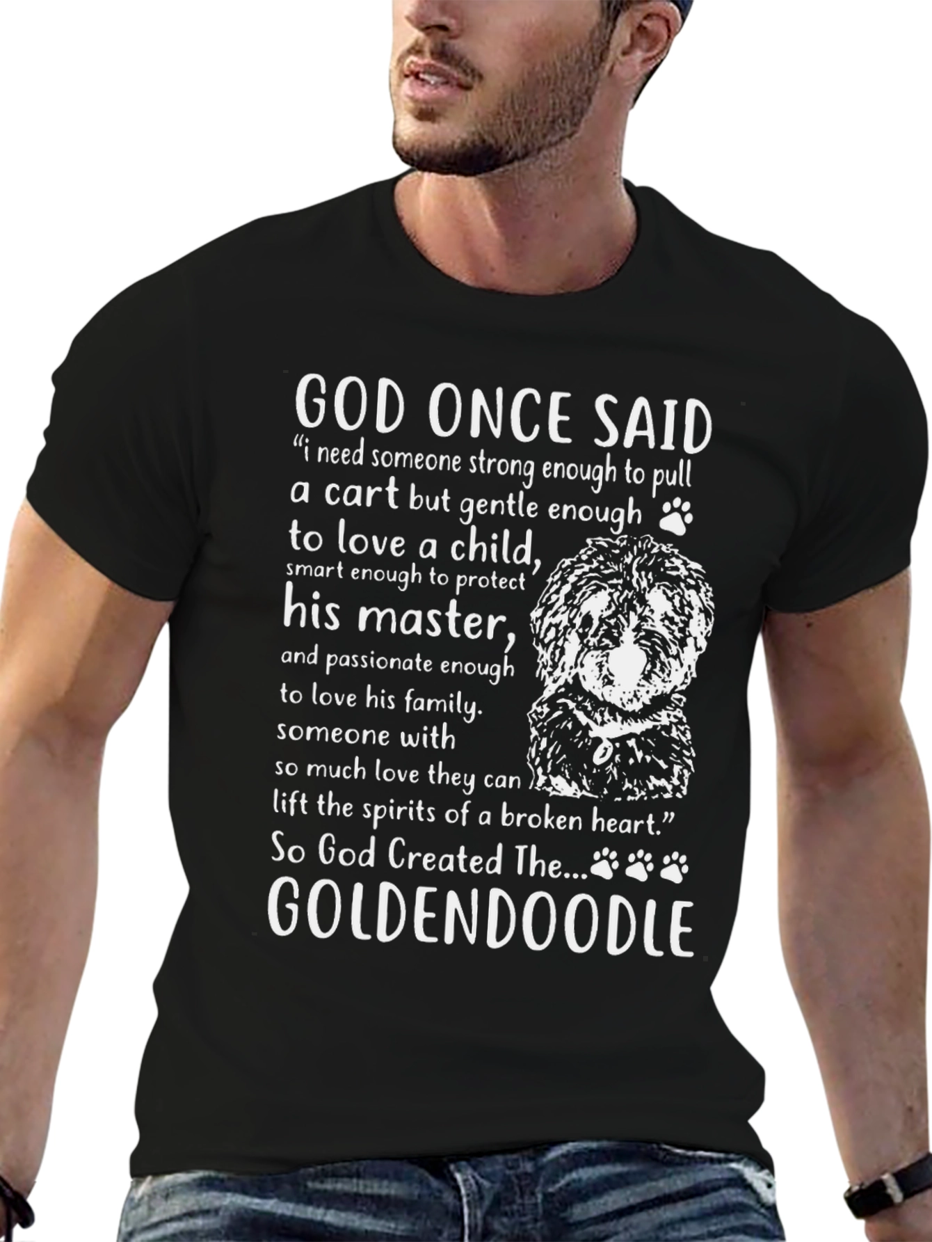 God Created Goldendoodle T-Shirt