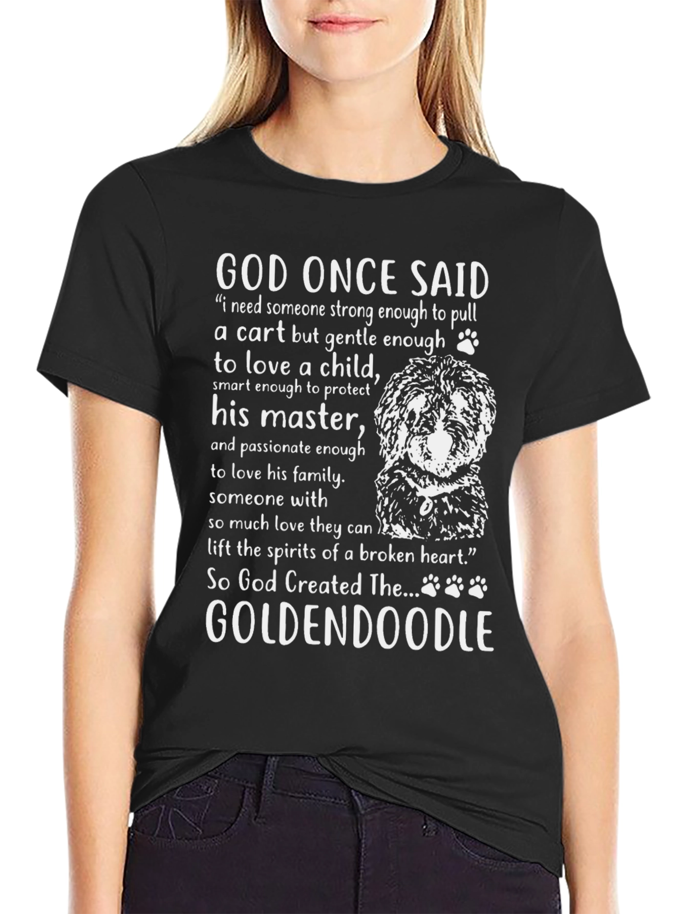 God Created Goldendoodle T-Shirt