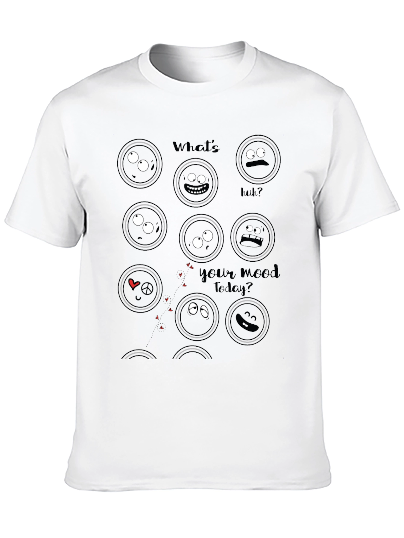 Mood Graphic Print Black T-Shirt