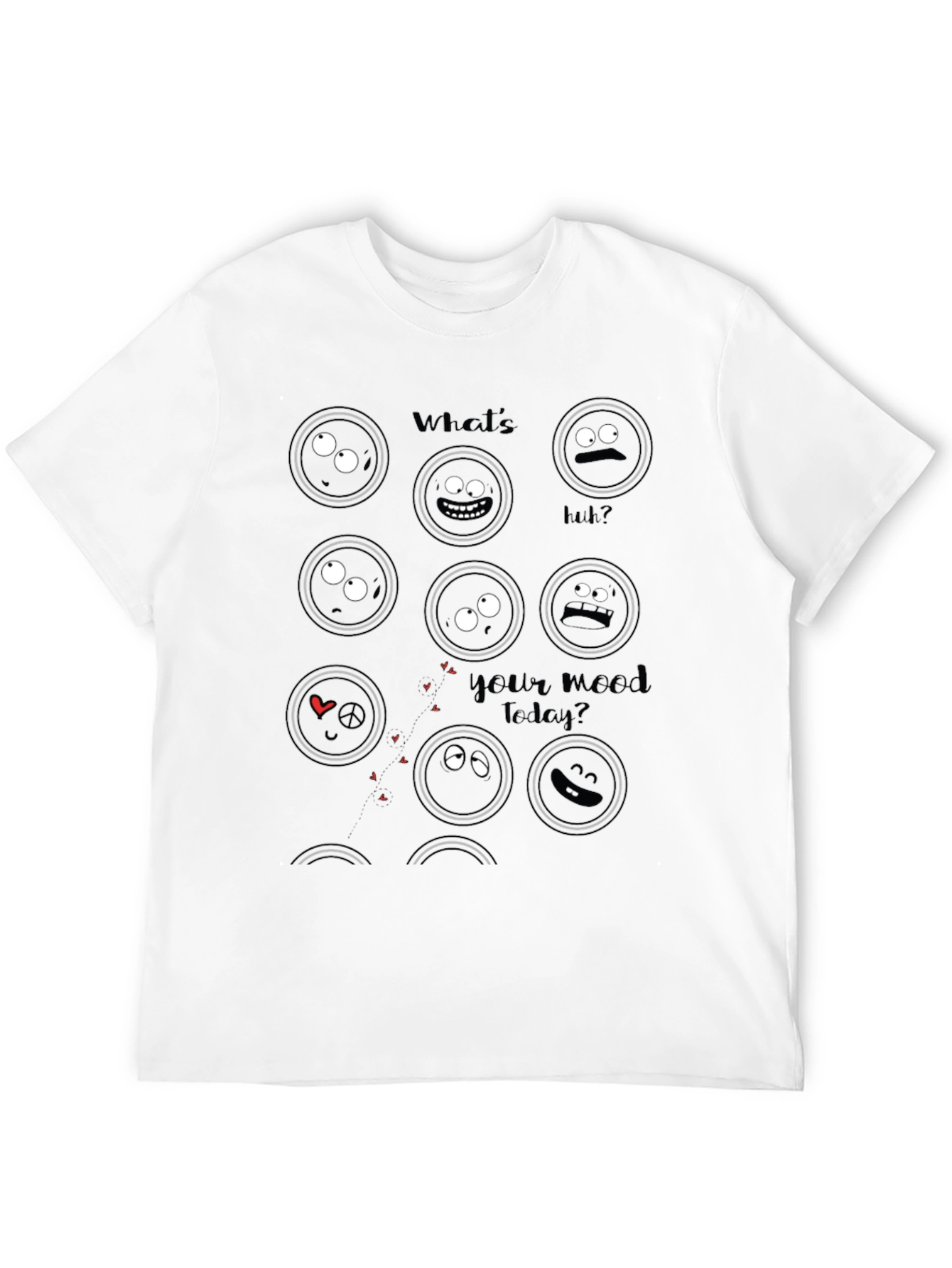 Mood Graphic Print Black T-Shirt