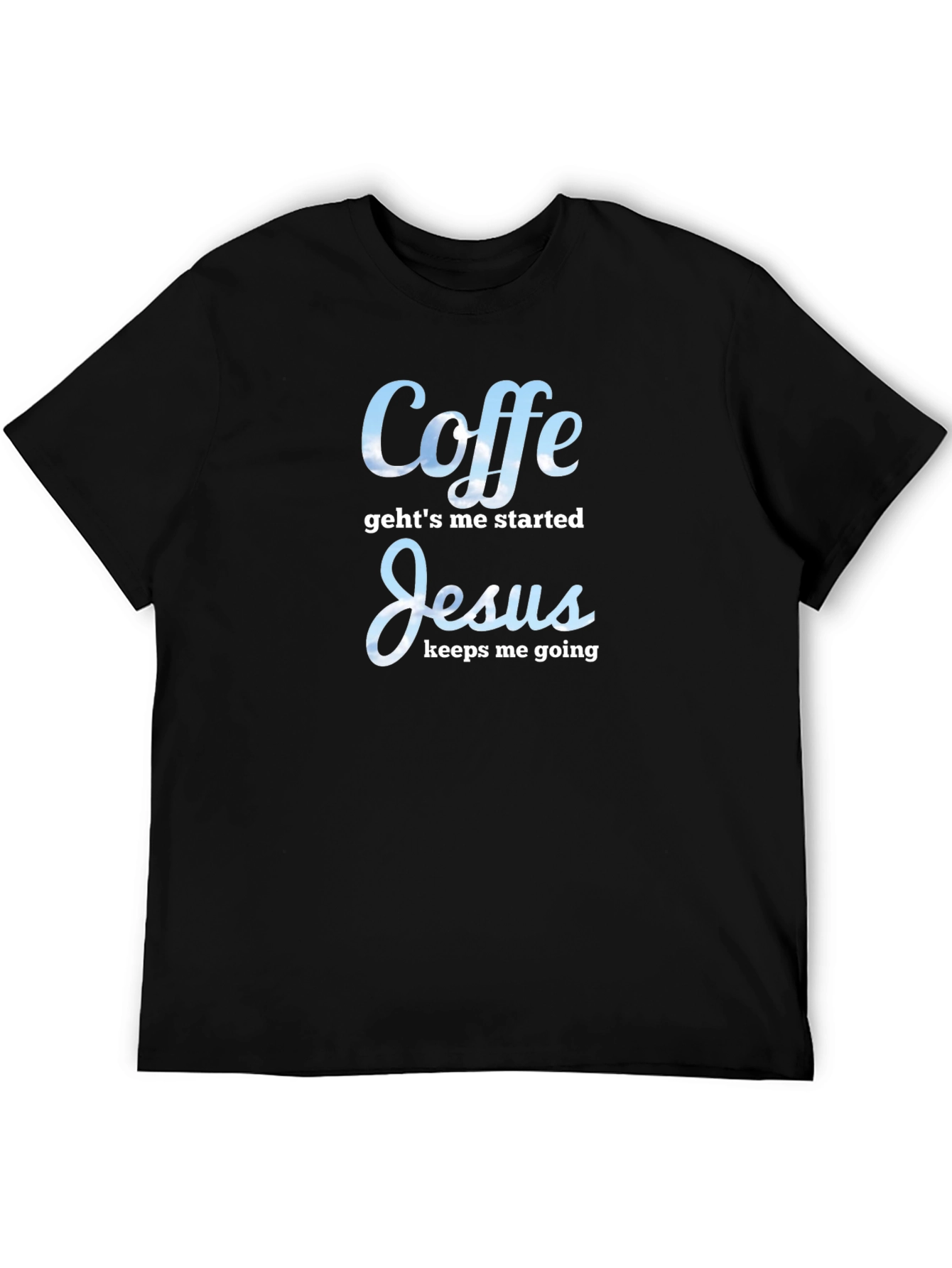 Coffee & Jesus Graphic Tee - Soft Black T-Shirt