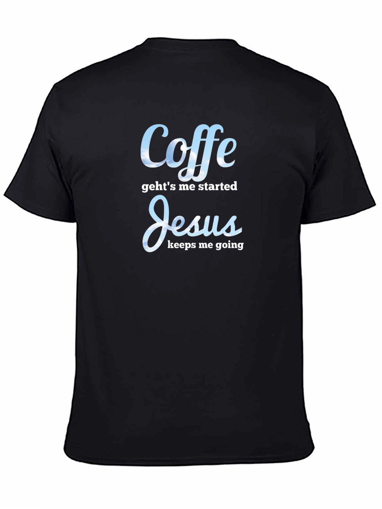 Coffee & Jesus Graphic Tee - Soft Black T-Shirt