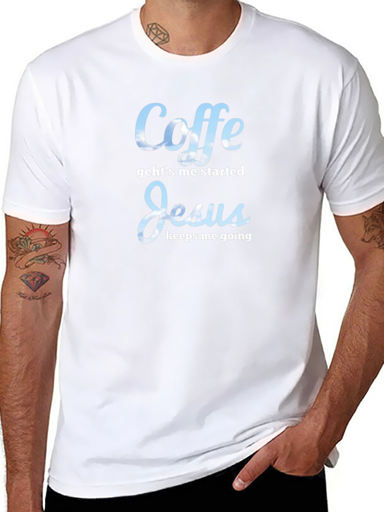 Coffee & Jesus Graphic Tee - Soft Black T-Shirt