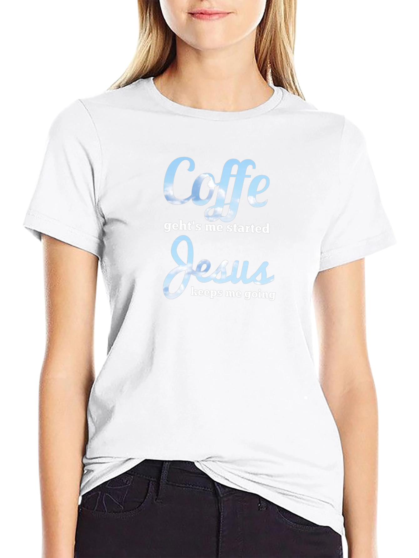 Coffee & Jesus Graphic Tee - Soft Black T-Shirt