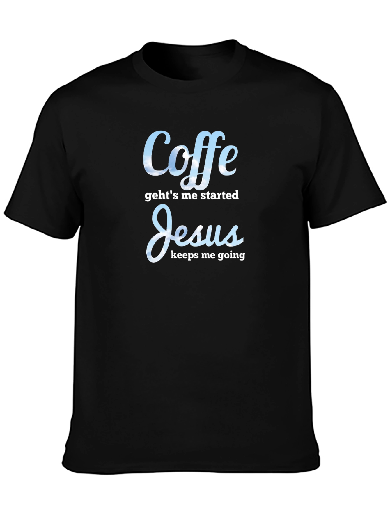 Coffee & Jesus Graphic Tee - Soft Black T-Shirt