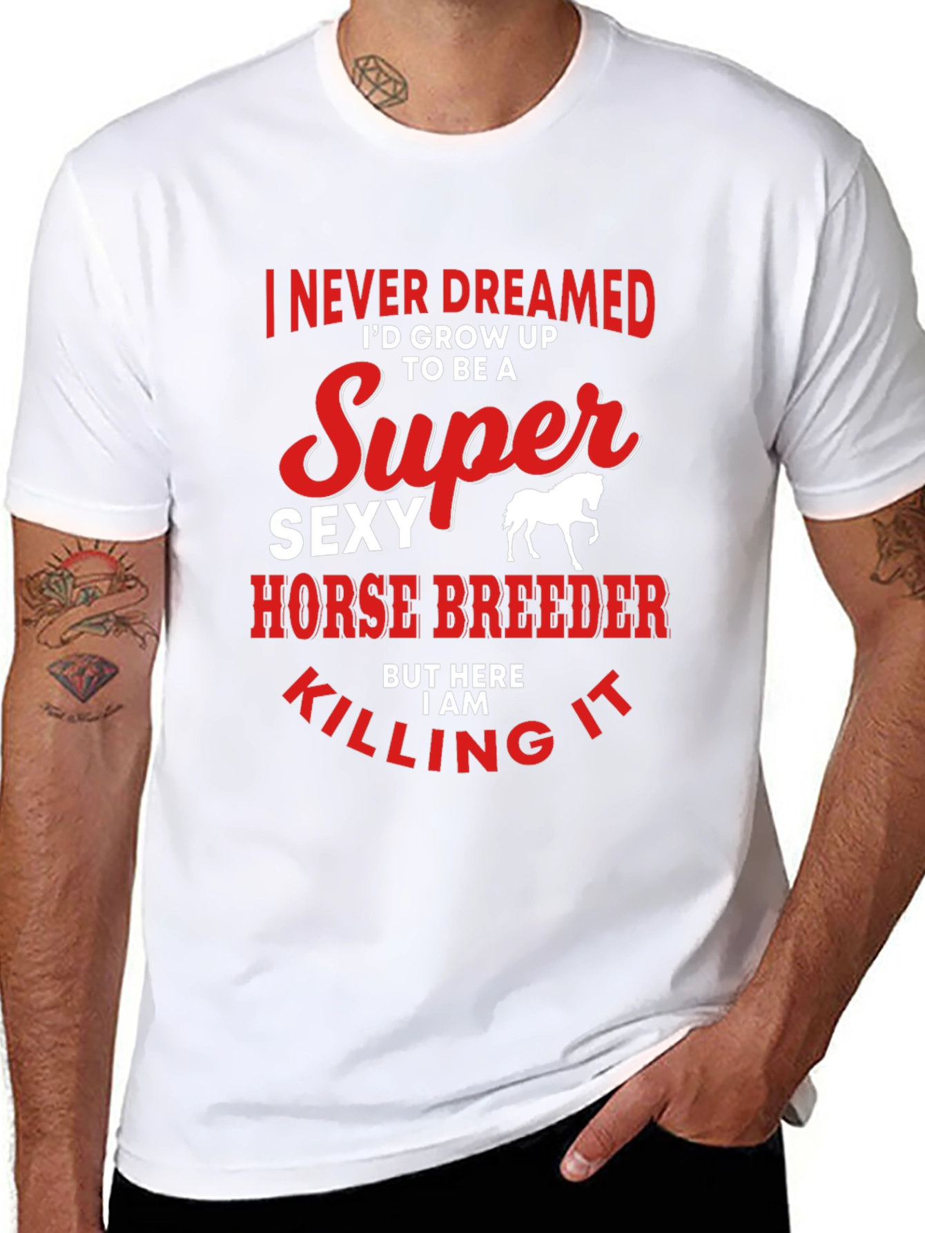 Super Sexy Horse Breeder Graphic T-Shirt