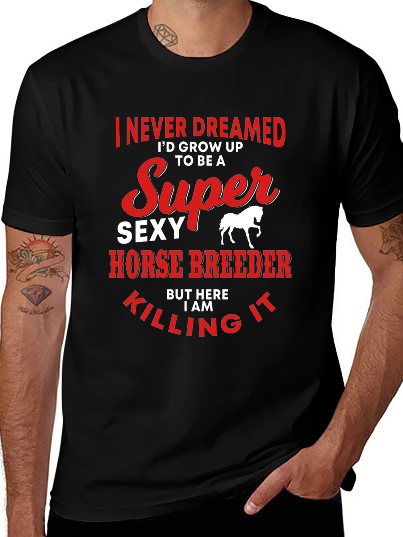 Super Sexy Horse Breeder Graphic T-Shirt