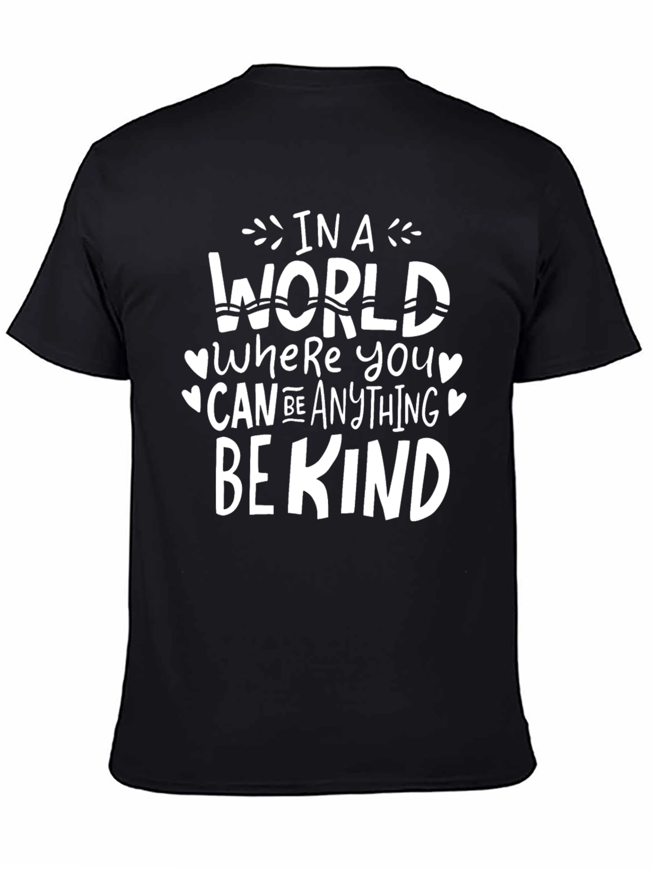Be Kind Graphic Tee - Unisex Black Cotton T-Shirt