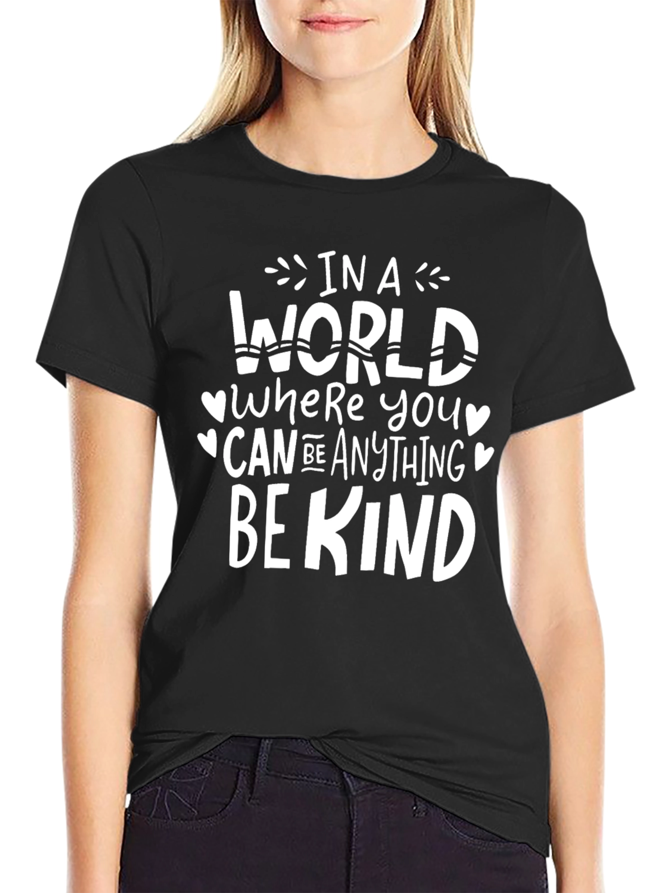 Be Kind Graphic Tee - Unisex Black Cotton T-Shirt