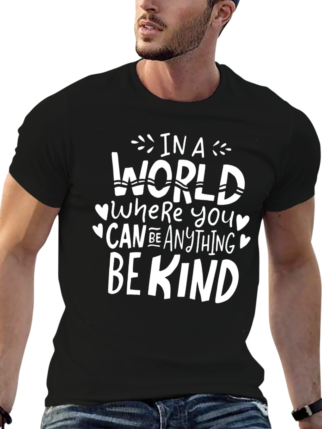 Be Kind Graphic Tee - Unisex Black Cotton T-Shirt