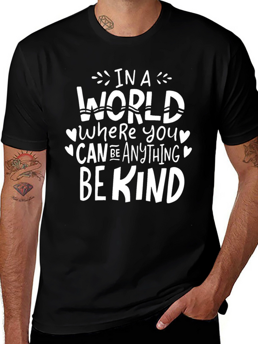 Be Kind Graphic Tee - Unisex Black Cotton T-Shirt