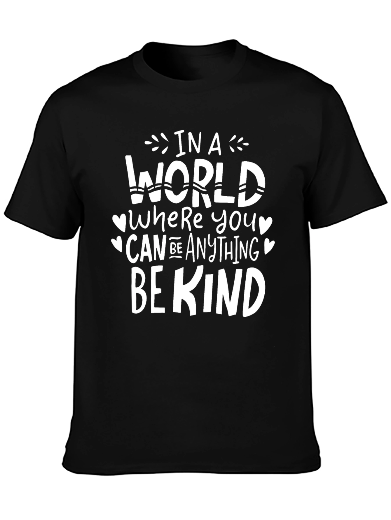Be Kind Graphic Tee - Unisex Black Cotton T-Shirt