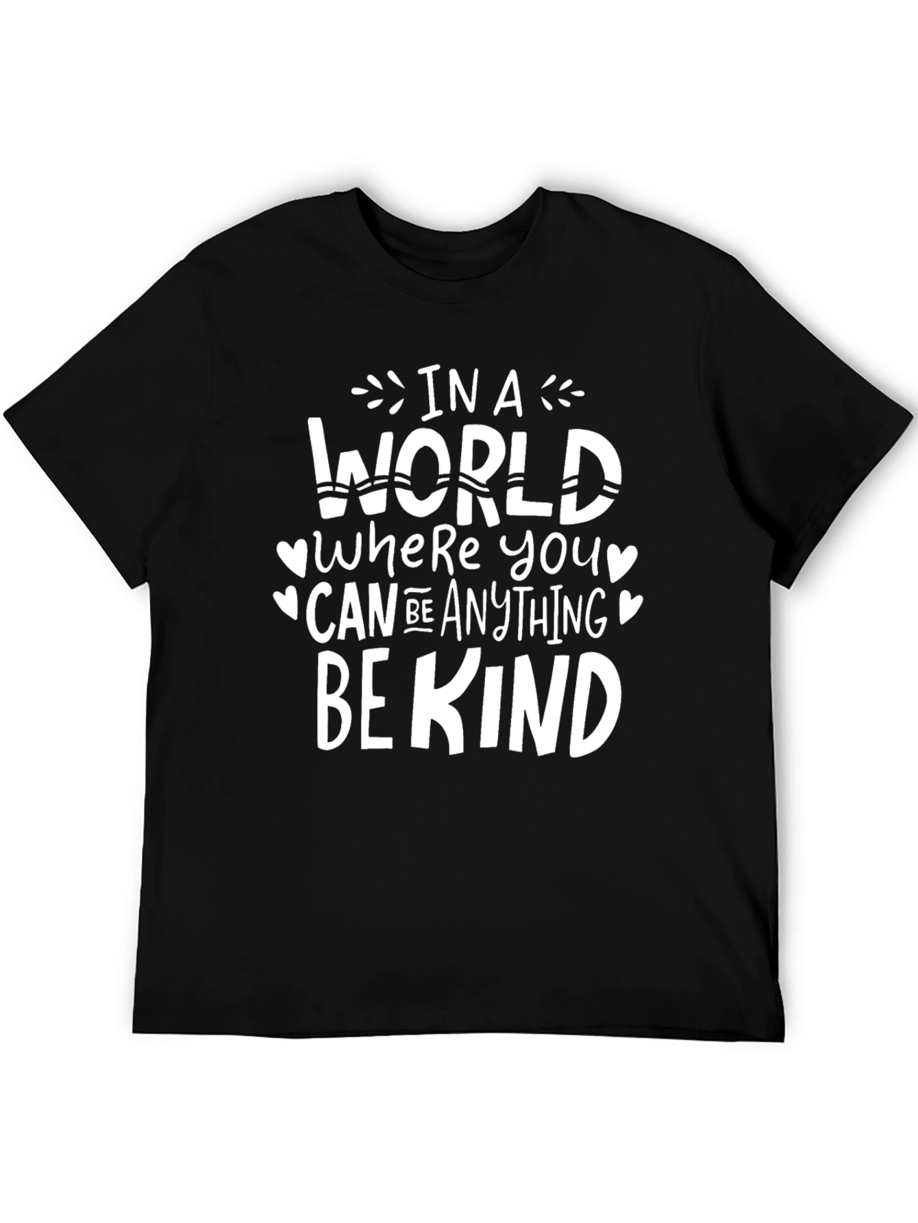 Be Kind Graphic Tee - Unisex Black Cotton T-Shirt