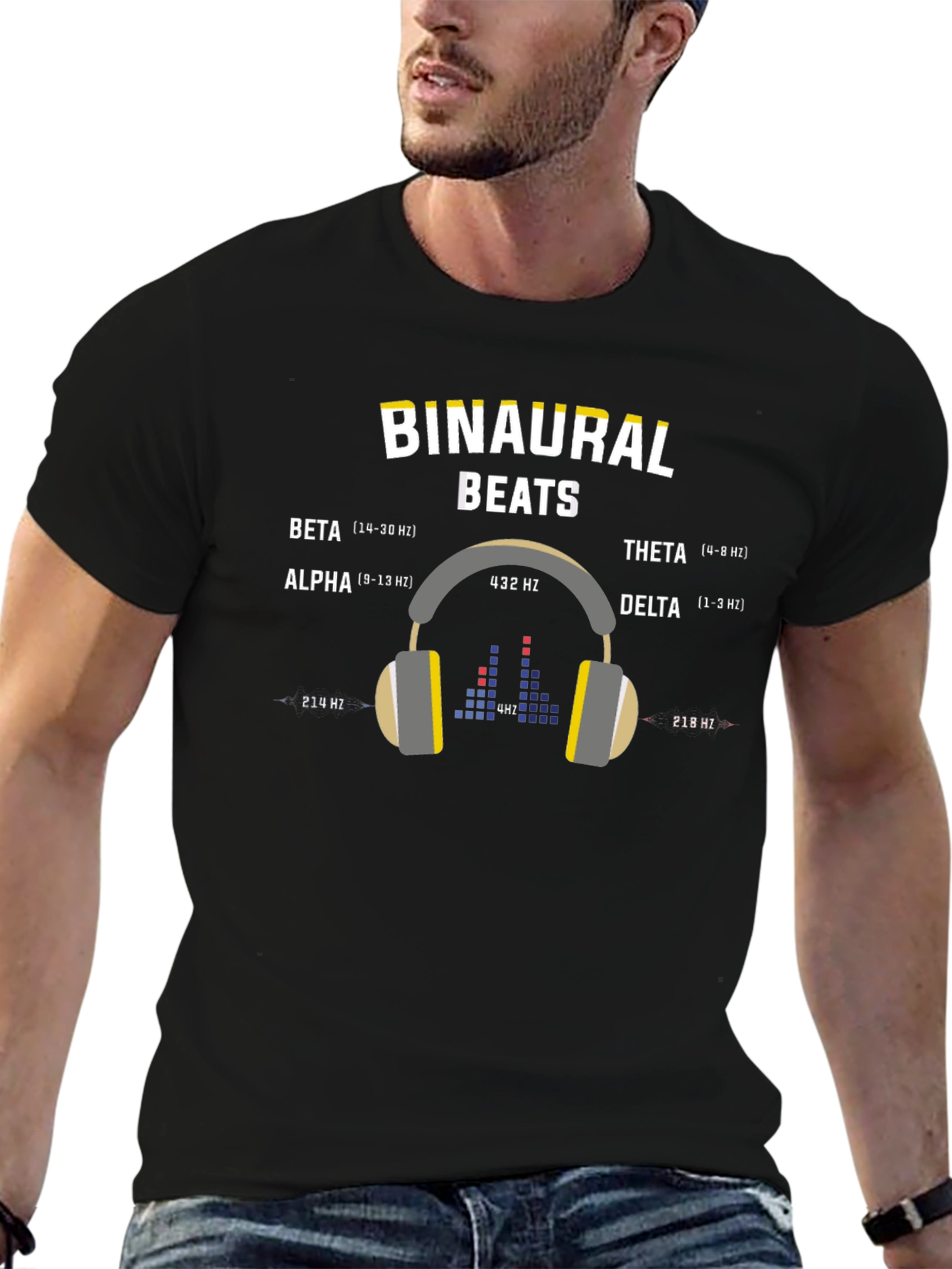 Binaural Beats Frequency T-Shirt - Focus & Relaxation