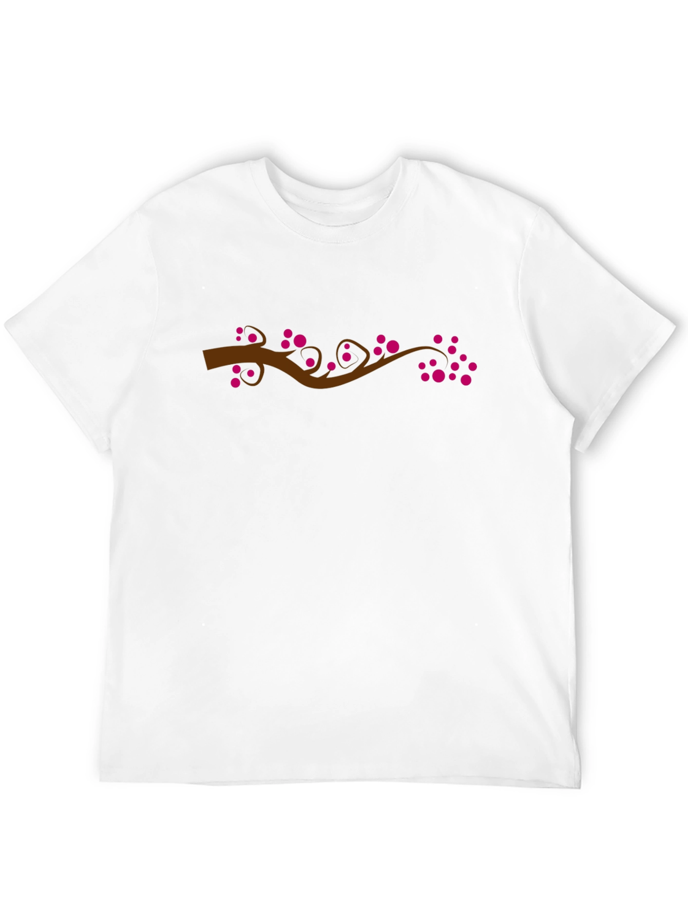 Floral Branch Graphic T-Shirt - Stylish Casual Wear