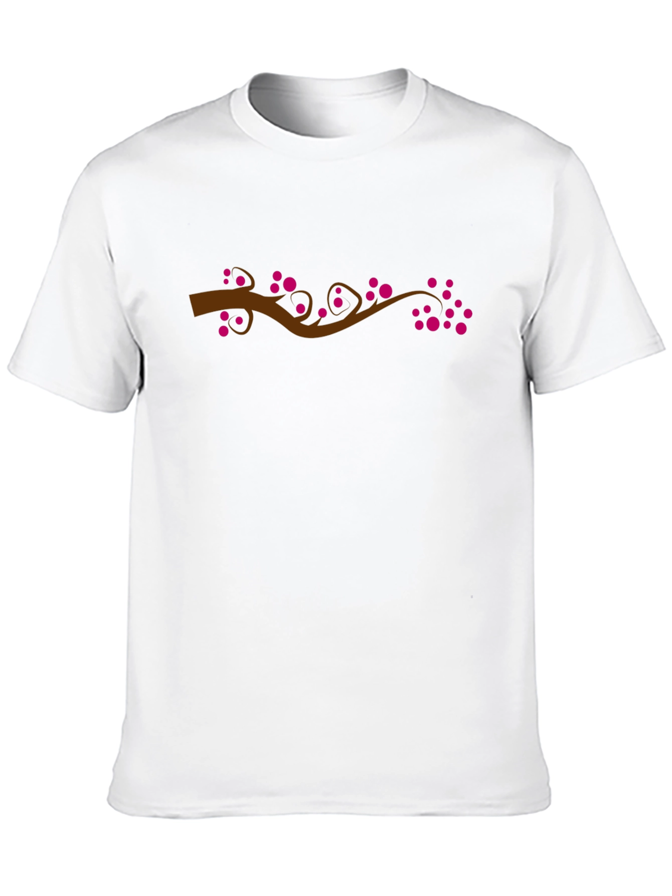Floral Branch Graphic T-Shirt - Stylish Casual Wear