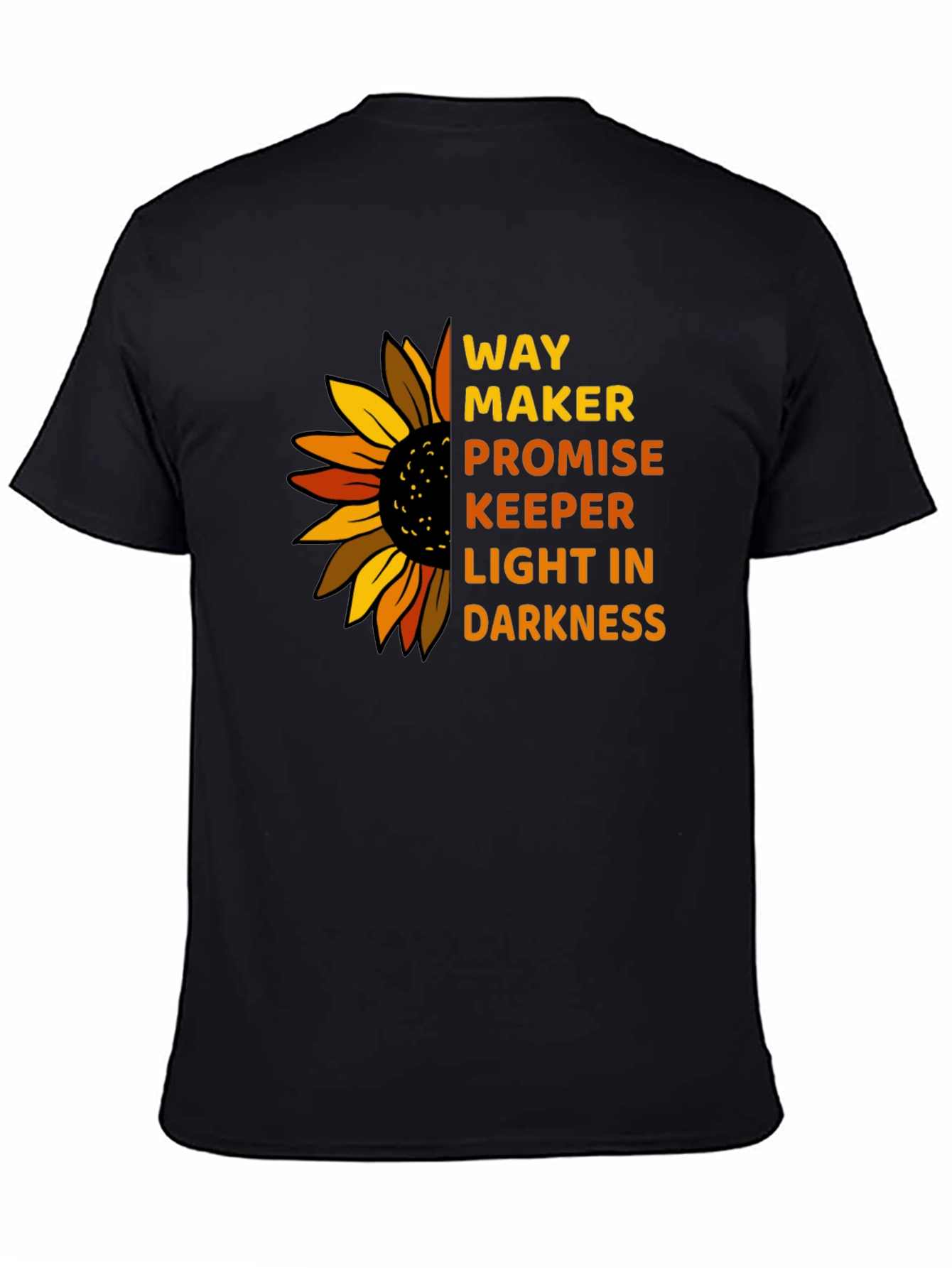 Way Maker Sunflower Graphic Tee - Black