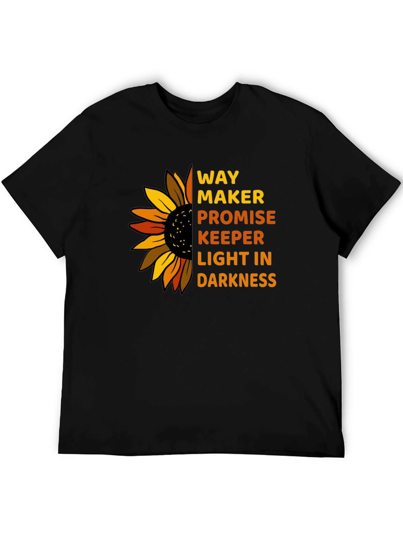 Way Maker Sunflower Graphic Tee - Black