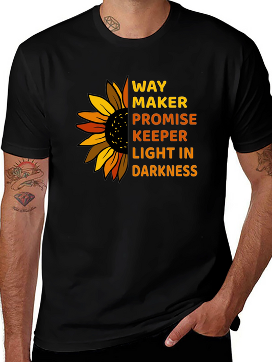 Way Maker Sunflower Graphic Tee - Black