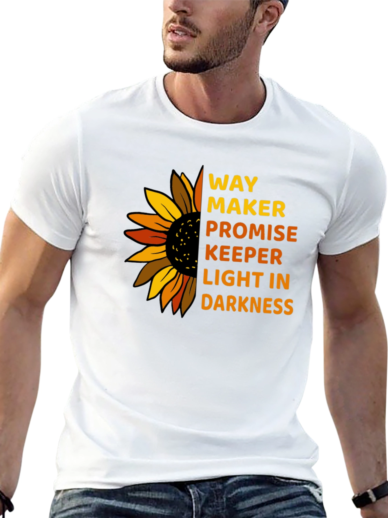 Way Maker Sunflower Graphic Tee - Black