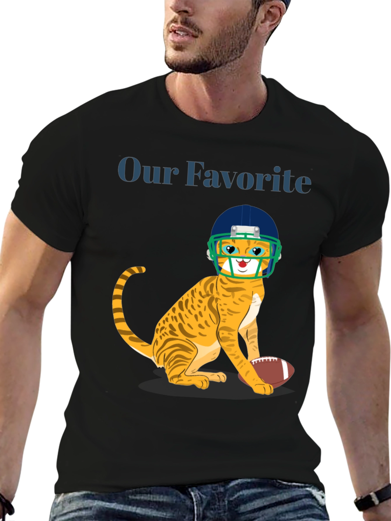 Cat Football Fan T-Shirt