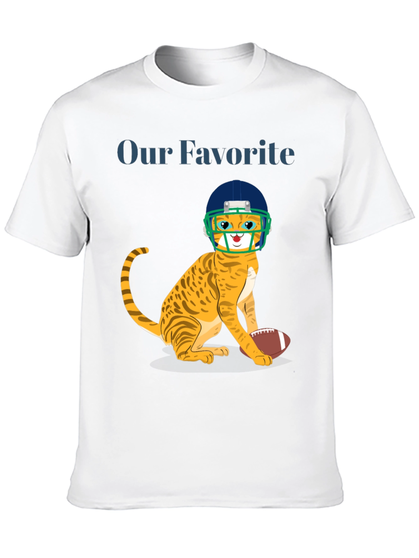 Cat Football Fan T-Shirt