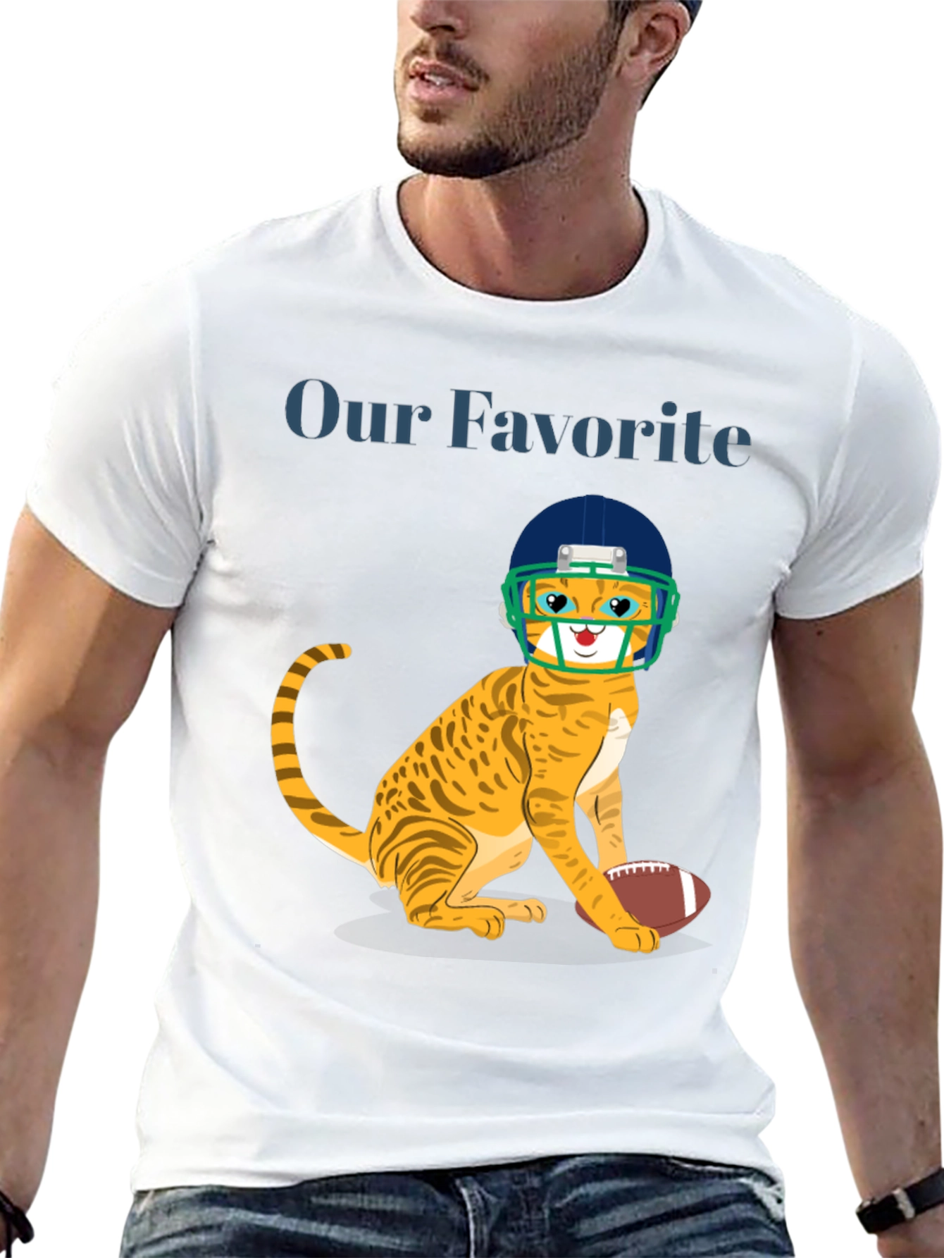 Cat Football Fan T-Shirt