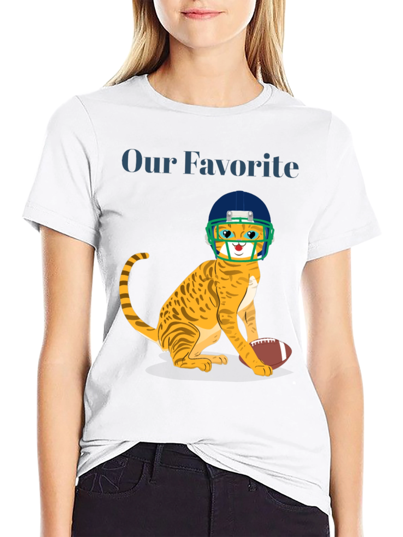 Cat Football Fan T-Shirt