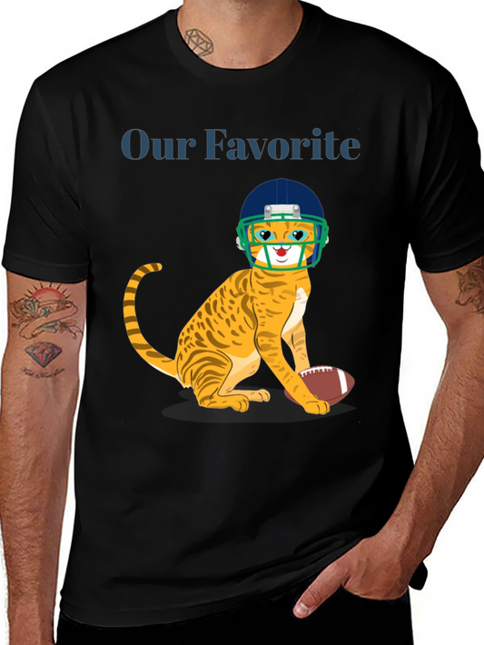 Cat Football Fan T-Shirt