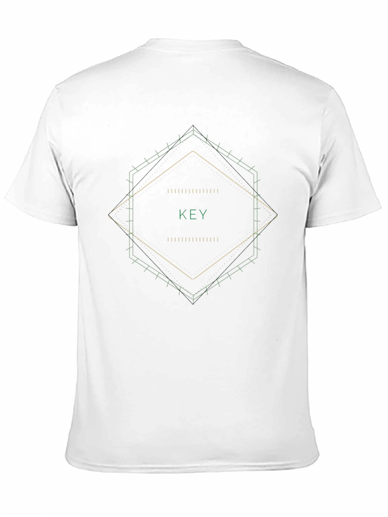 Geometric Key Graphic Black T-Shirt