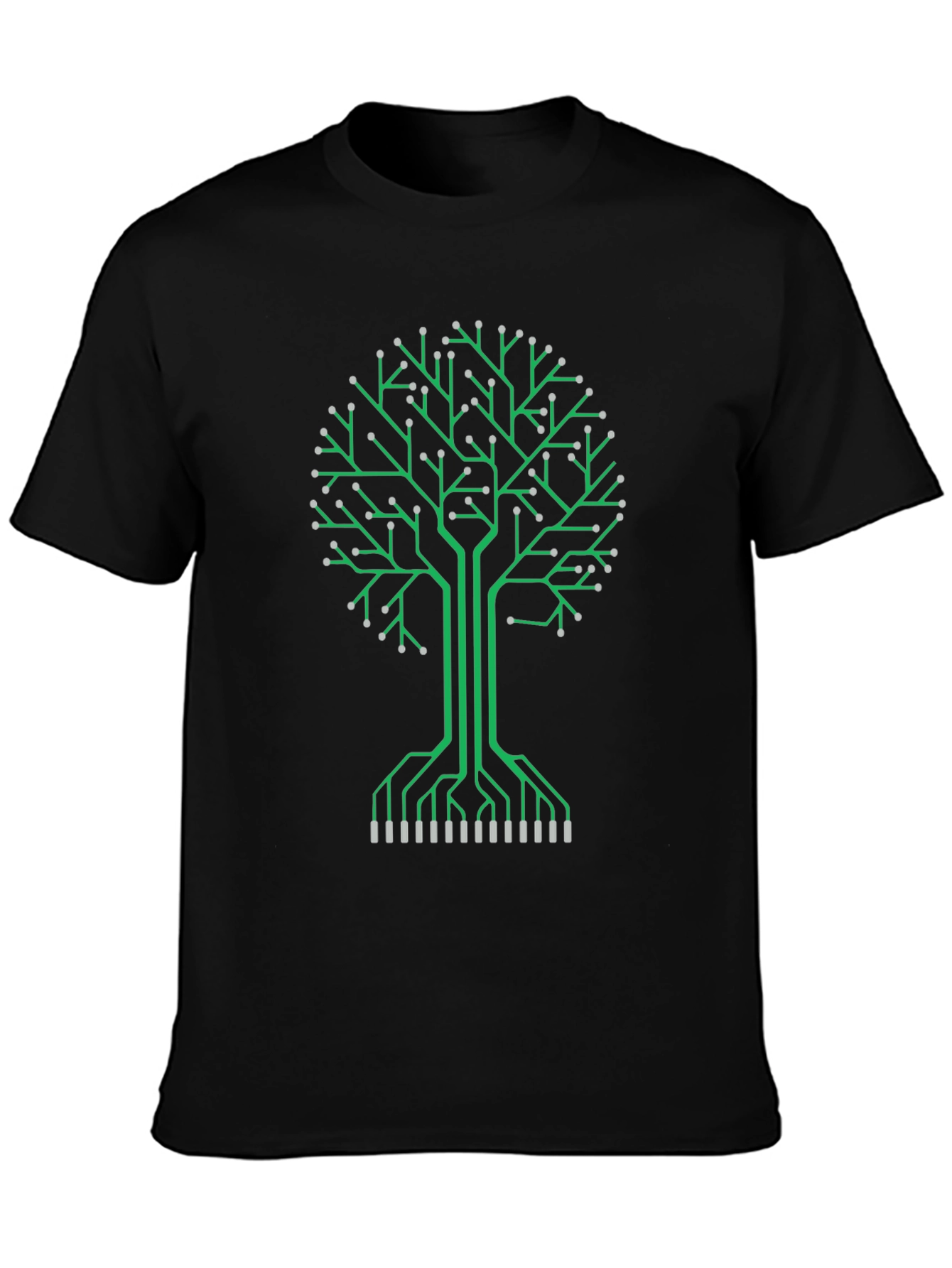 Circuit Board Tree Graphic Tee - Tech Inspired Fashion