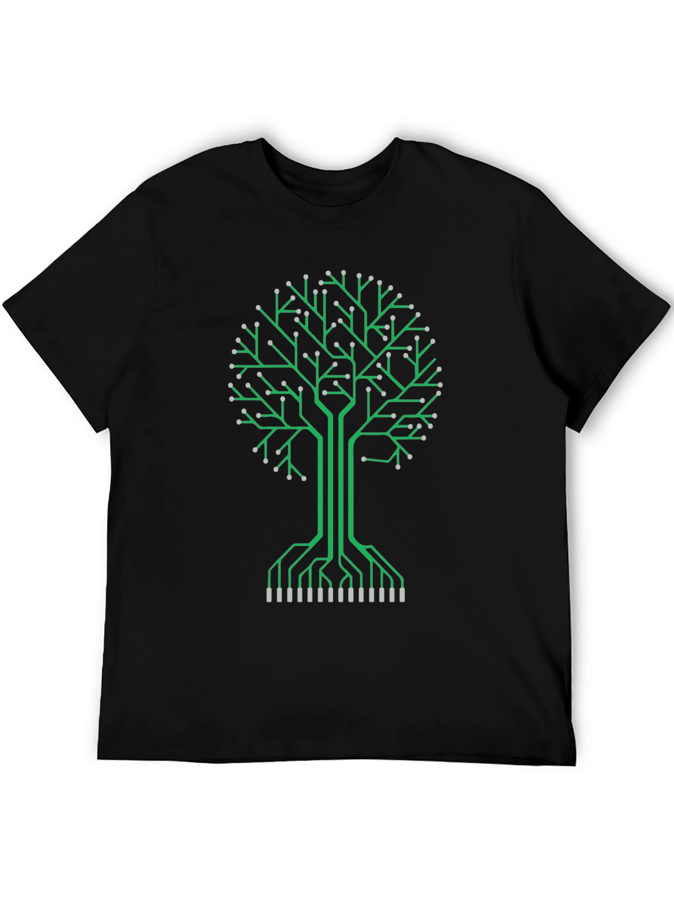 Circuit Board Tree Graphic Tee - Tech Inspired Fashion