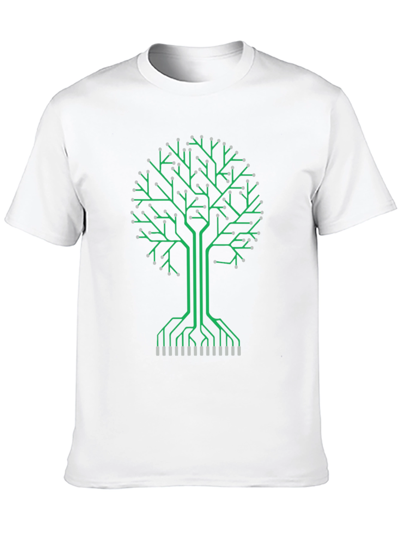 Circuit Board Tree Graphic Tee - Tech Inspired Fashion